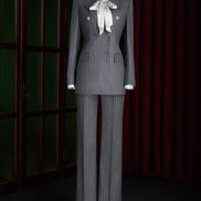Grey & White Pinstripe Suit