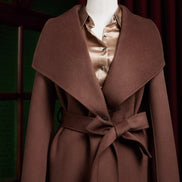 Oversized Lapel Over Coat with Belt