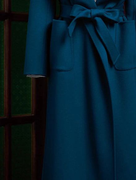 Teal Long Over Coat
