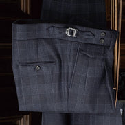 Navy Checked Suit