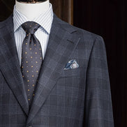 Navy Checked Suit