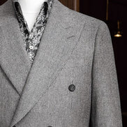 Double-Breasted Grey Suit