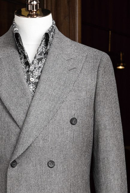 Double-Breasted Grey Suit