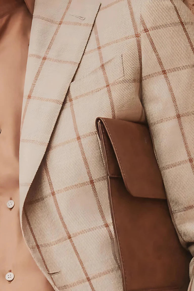 Elegant Check Blazer
