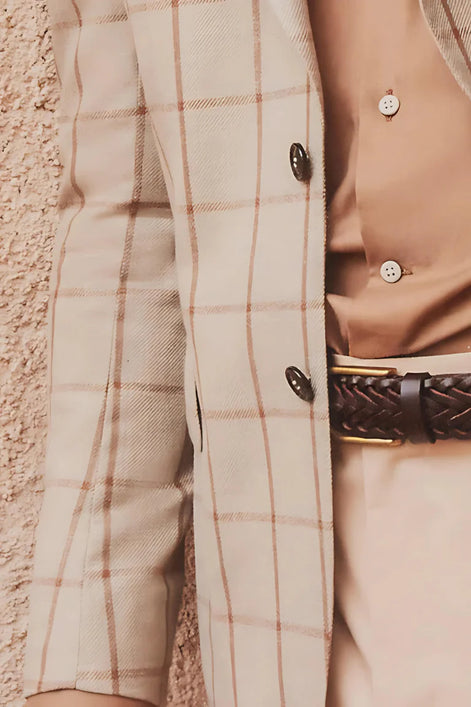 Elegant Check Blazer