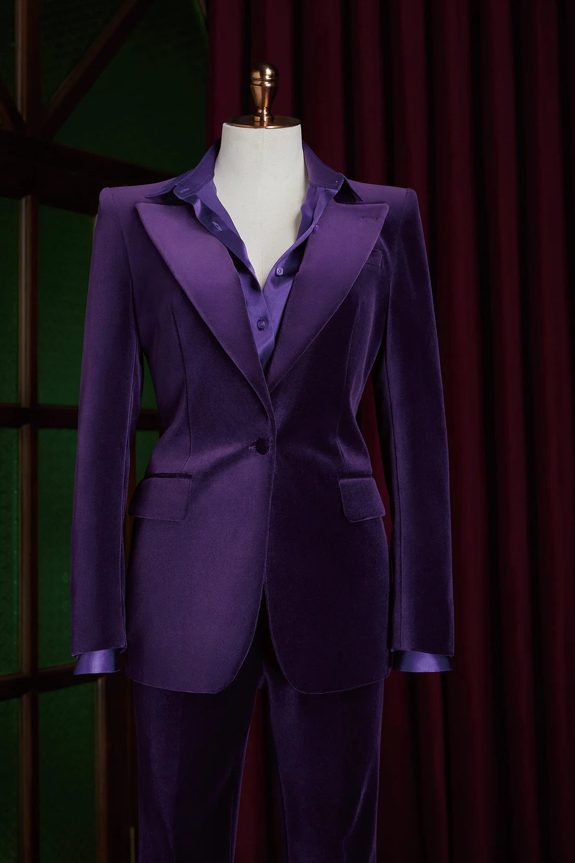 Royal Purple Velvet Suit
