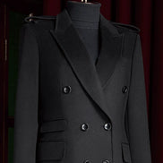 Luxury Black Long Over Coat