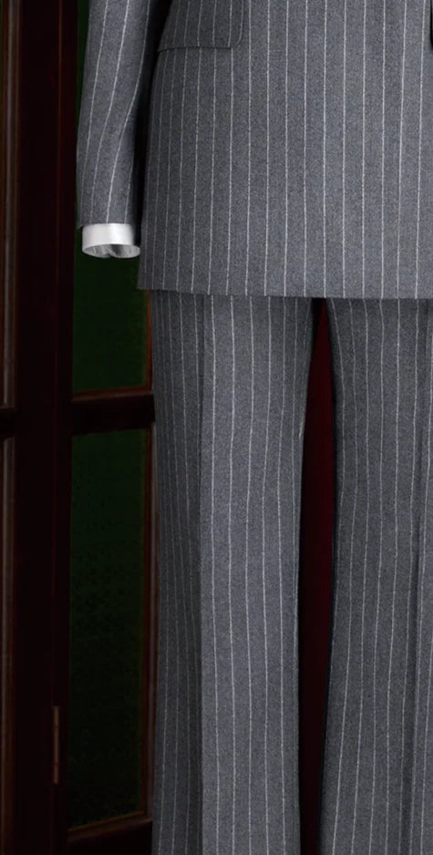 Grey & White Pinstripe Suit